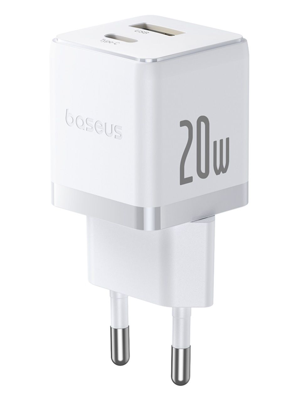 Адаптер питания Baseus Palm C+U 20W White(P10111608213-00)