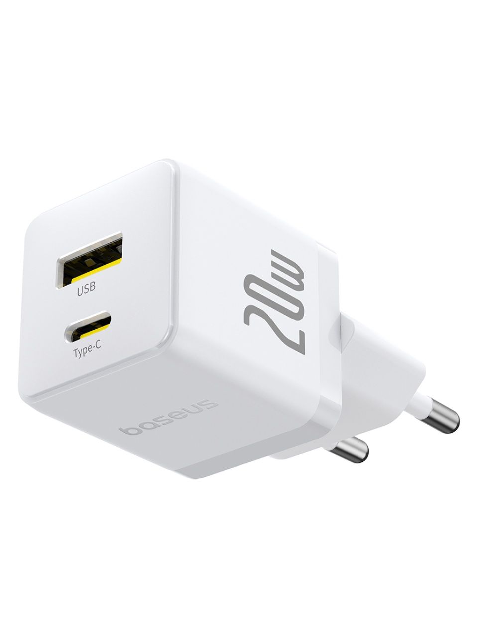 Адаптер питания Baseus Palm C+U 20W White(P10111608213-00)