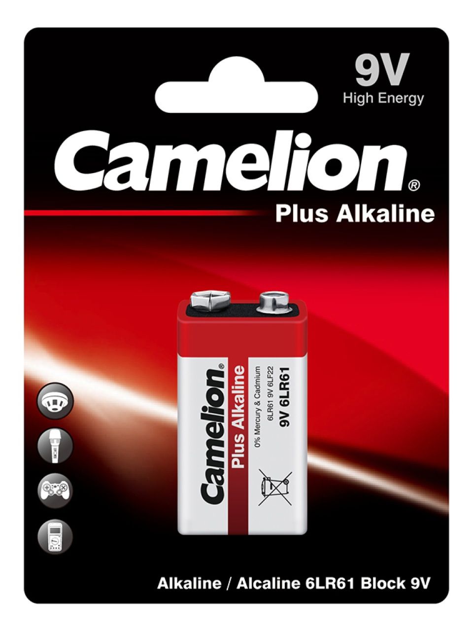Батарейка CAMELION Plus Alkaline 6LR61-BP1