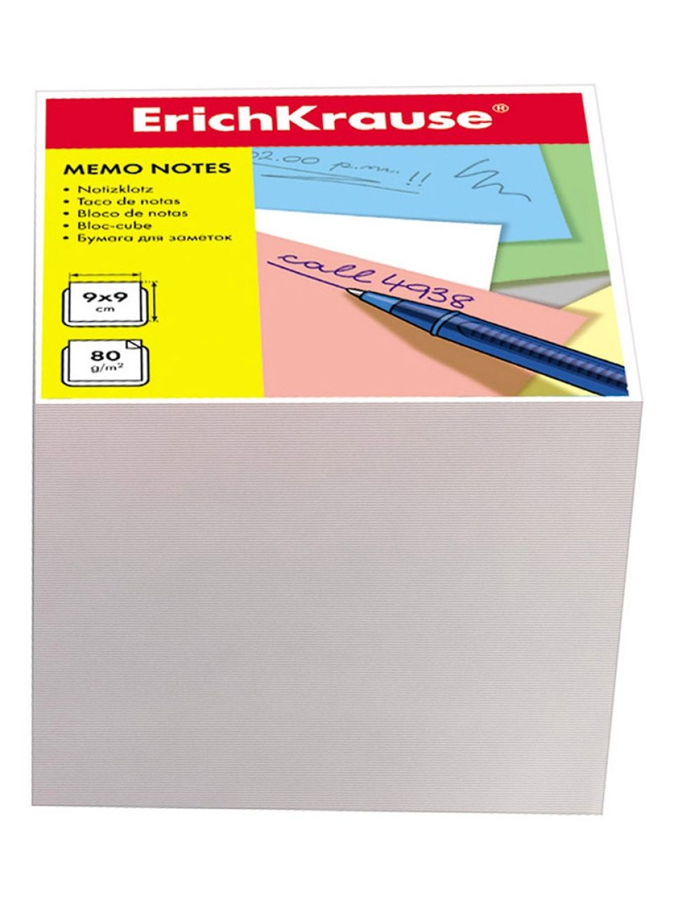 Бумага настольная ErichKrause®, 90x90x90 мм., белый