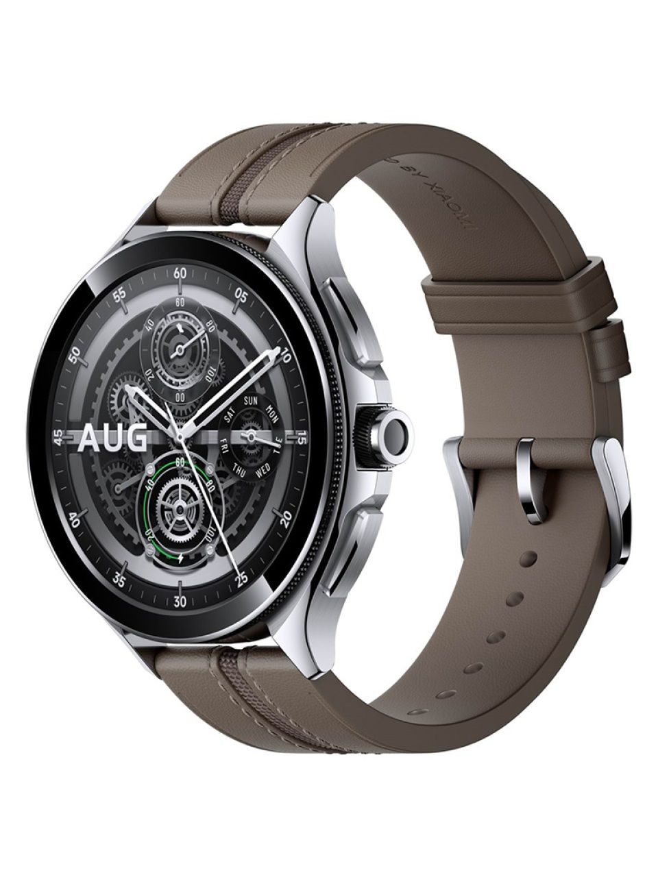 Смарт часы Xiaomi Watch 2 Pro-Bluetooth Silver Case with Brown Leather Strap