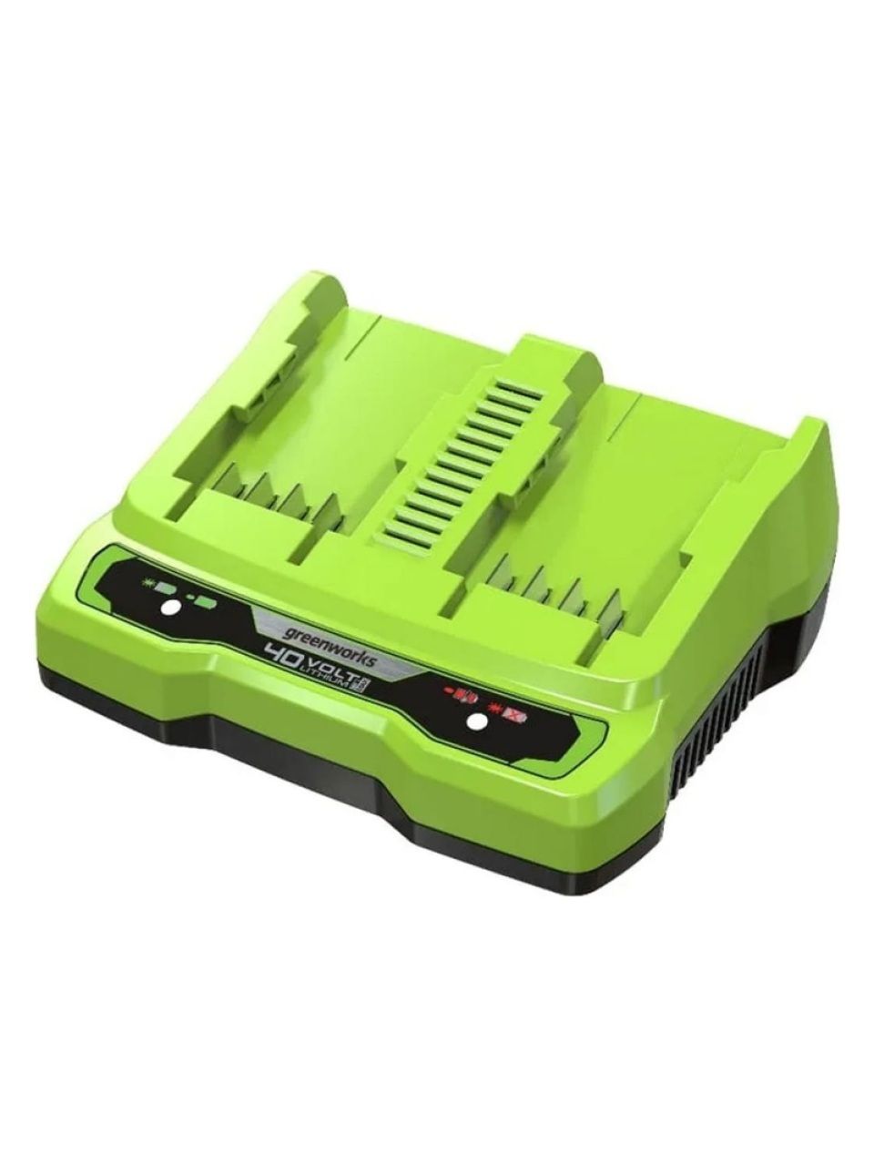 Быстрое зарядное устройство для 2-х аккумуляторов Greenworks 40V