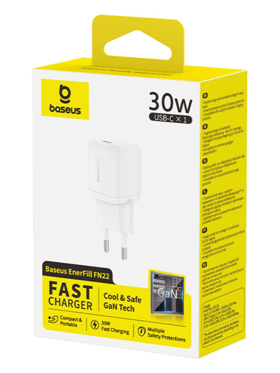 Адаптер питания Baseus FN22 1C 30W EU Moon White (E0123101)
