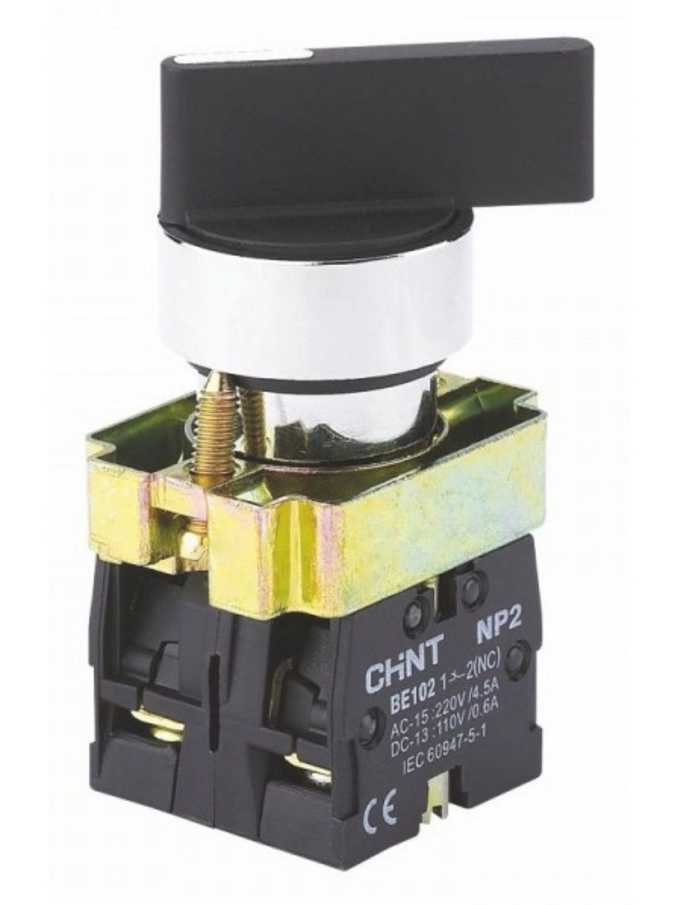 Переключатель CHINT NP2-BJ25 2 положения с фиксацией 1НЗ +1НО IP40