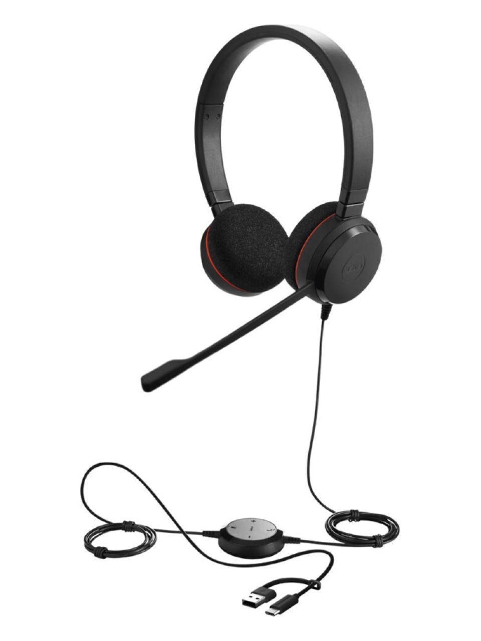 Гарнитура Jabra EVOLVE 20 Stereo MS USB C/A adapter