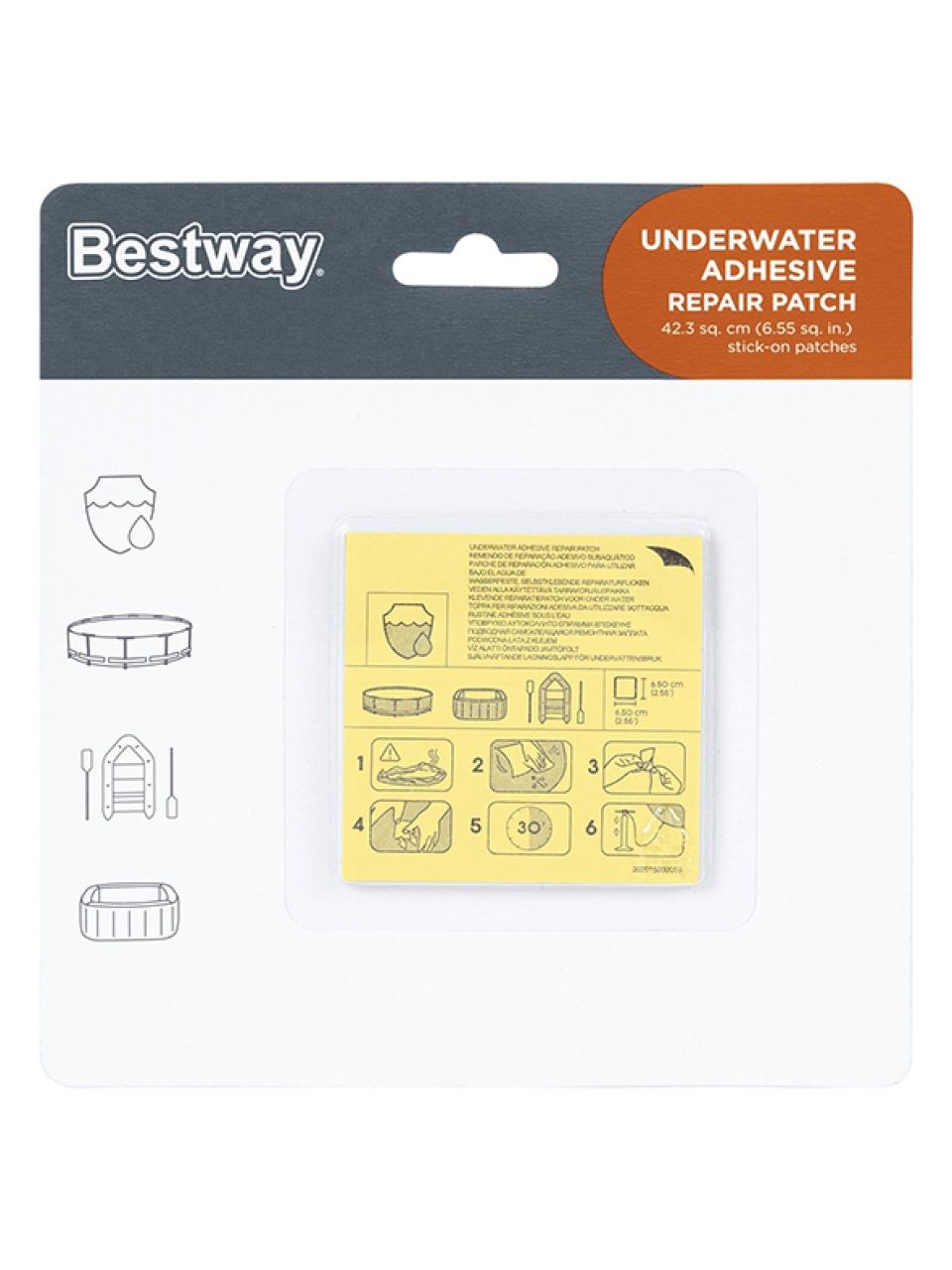 Набор для ремонта надувных изделий Bestway 62091 (в упаковке 10 шт заплаток)