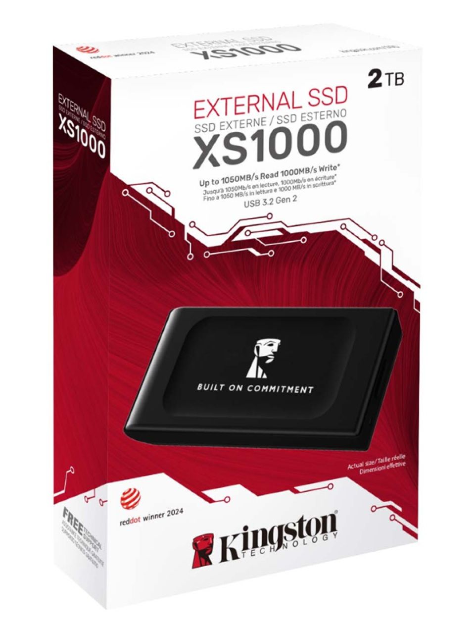 Внешний SSD диск Kingston 2TB XS1000 Темный