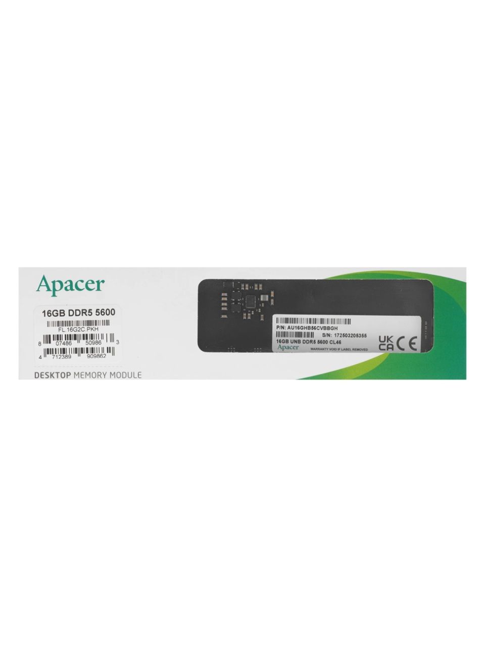 Модуль памяти Apacer FL.16G2C.PKH 16GB DDR5 5600MHz