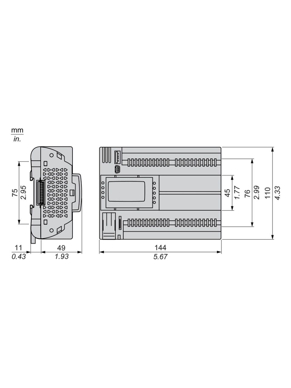 ПЛК М172 SE TM172PDG42RI M172 дисплей 42 I/O ETH 2 RS485