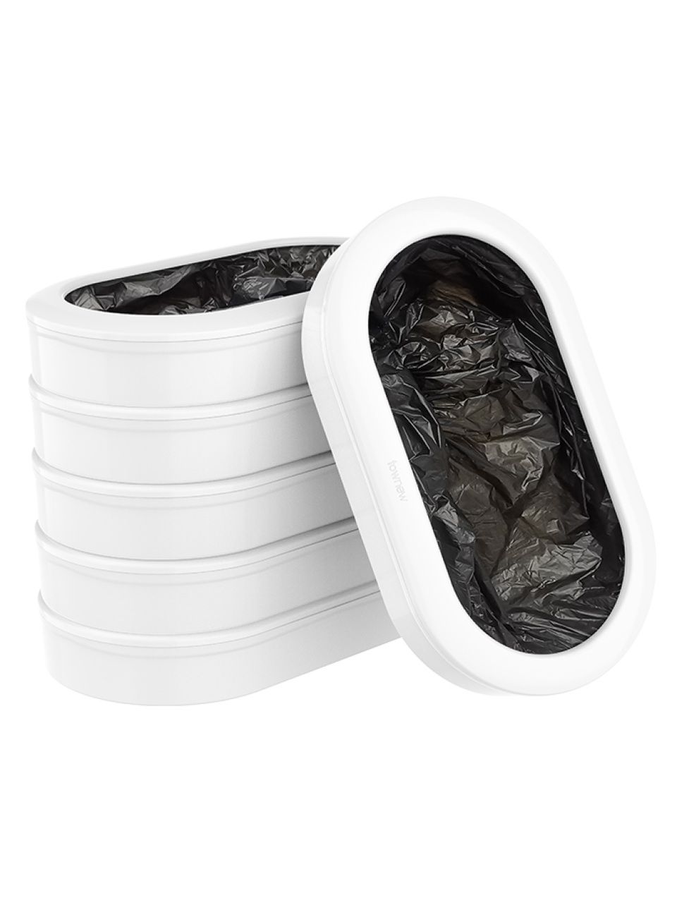 Сменные пакеты для умного мусорного ведра Townew Refill Ring R03 (120 шт. в упаковке) Черный